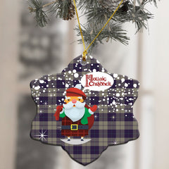 Cunningham Dress Blue Dancers Tartan Christmas Ceramic Ornament - Santa Style