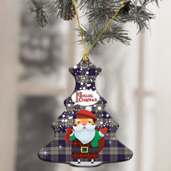 Cunningham Dress Blue Dancers Tartan Christmas Ceramic Ornament - Santa Style