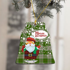 Cunningham Dress Green Dancers Tartan Christmas Ceramic Ornament - Santa Style