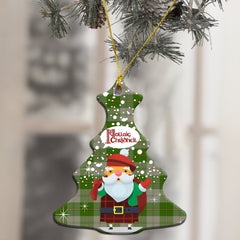 Cunningham Dress Green Dancers Tartan Christmas Ceramic Ornament - Santa Style