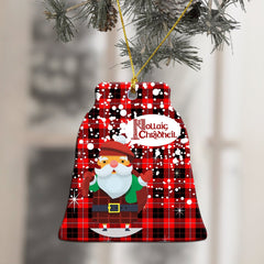 Cunningham Modern Tartan Christmas Ceramic Ornament - Santa Style