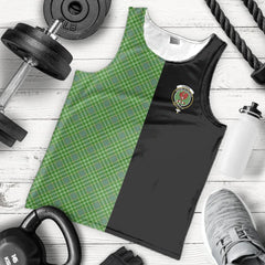 Currie Tartan Crest Men's Tank Top - Cross Style