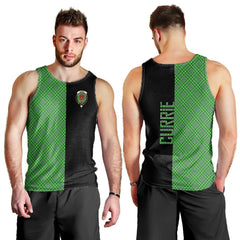 Currie Tartan Crest Men's Tank Top - Cross Style