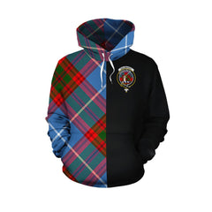 Dalmahoy Tartan Hoodie Half of Me - Cross Style