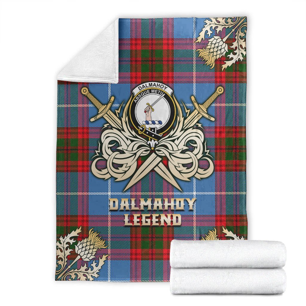 Dalmahoy Tartan Gold Courage Symbol Blanket