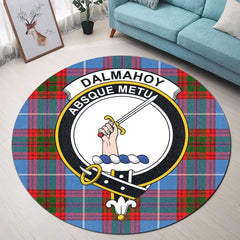 Dalmahoy Tartan Crest Round Rug