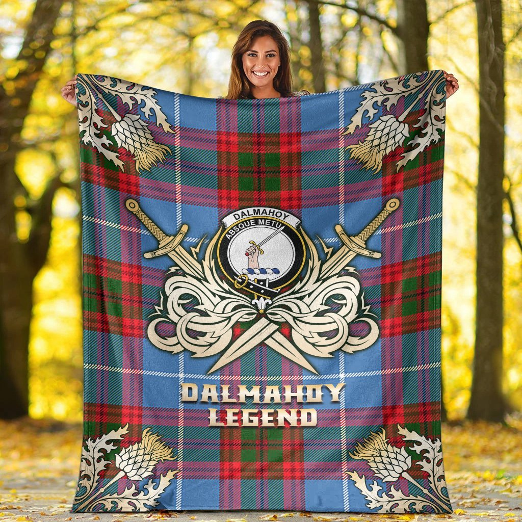 Dalmahoy Tartan Gold Courage Symbol Blanket