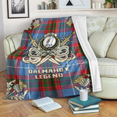 Dalmahoy Tartan Gold Courage Symbol Blanket