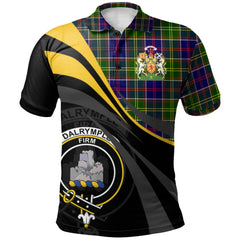 Dalrymple Tartan Polo Shirt - Royal Coat Of Arms Style