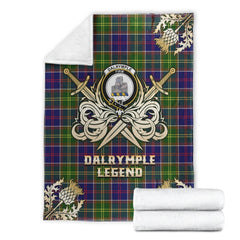 Dalrymple Tartan Gold Courage Symbol Blanket