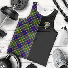 Dalrymple Tartan Crest Men's Tank Top - Cross Style