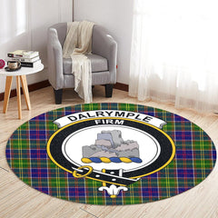 Dalrymple Tartan Crest Round Rug