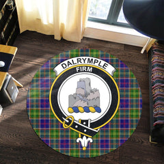 Dalrymple Tartan Crest Round Rug