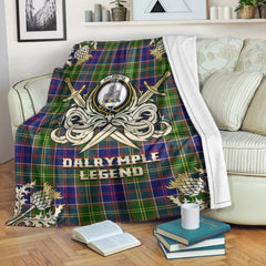 Dalrymple Tartan Gold Courage Symbol Blanket