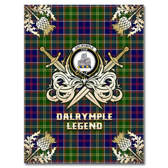 Dalrymple Tartan Gold Courage Symbol Blanket