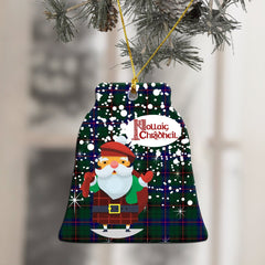 Davidson Modern Tartan Christmas Ceramic Ornament - Santa Style