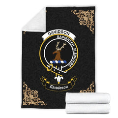 Davidson Crest Tartan Premium Blanket Black