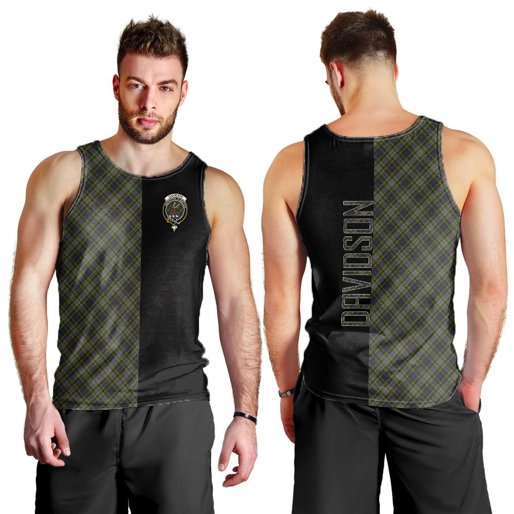 Davidson Tulloch Dress Tartan Crest Men's Tank Top - Cross Style