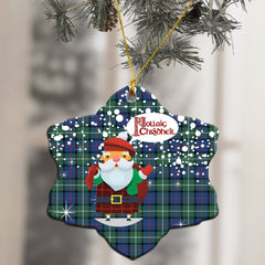 Davidson of Tulloch Tartan Christmas Ceramic Ornament - Santa Style