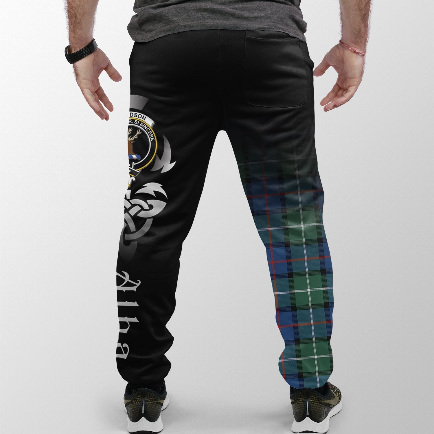 Davidson Of Tulloch Tartan Crest Jogger Sweatpants - Alba Celtic Style