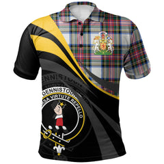 Dennistoun Tartan Polo Shirt - Royal Coat Of Arms Style