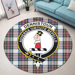 Dennistoun Tartan Crest Round Rug