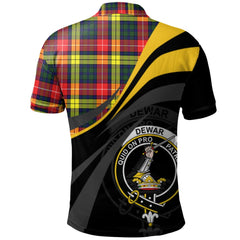 Dewar Tartan Polo Shirt - Royal Coat Of Arms Style