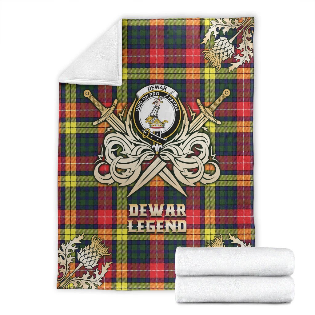 Dewar Tartan Gold Courage Symbol Blanket