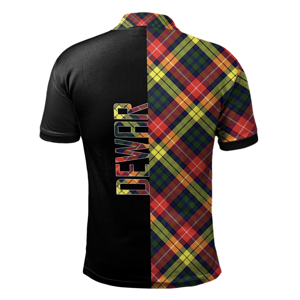 Dewar Tartan Polo Shirt Half of Me - Cross Style