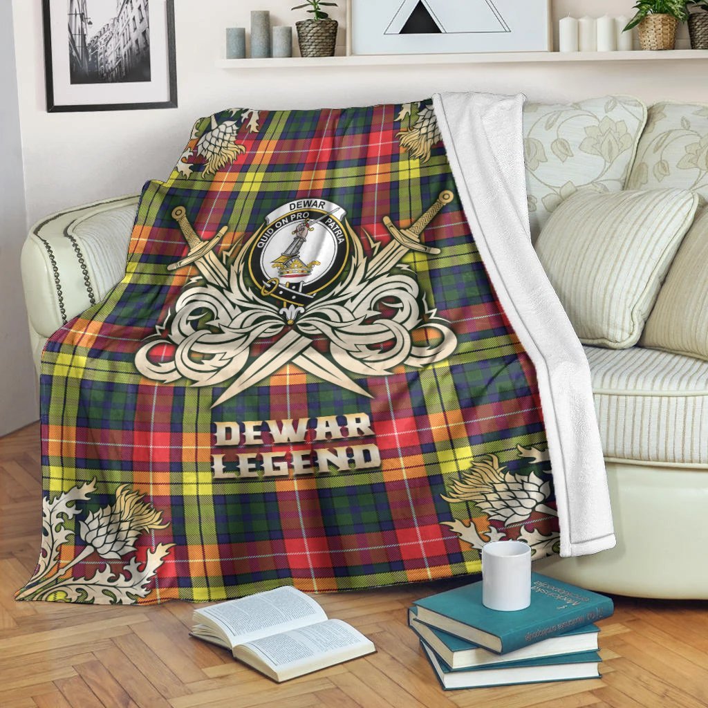 Dewar Tartan Gold Courage Symbol Blanket