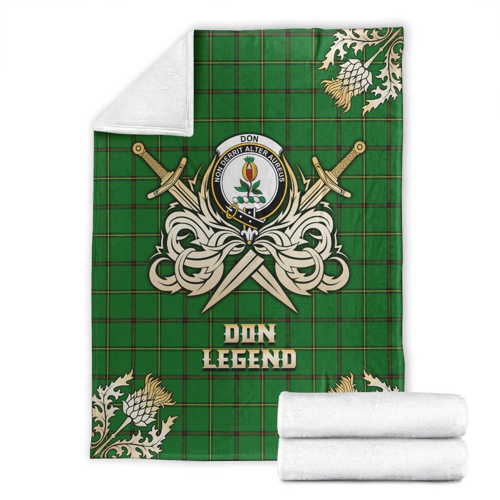 Don Tartan Gold Courage Symbol Blanket