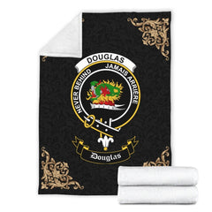 Douglas Crest Tartan Premium Blanket Black