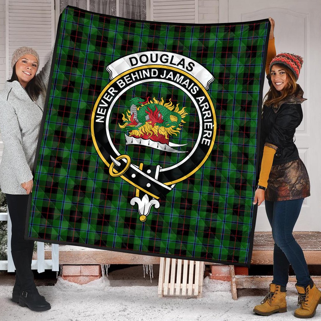 Douglas Black Tartan Crest Quilt