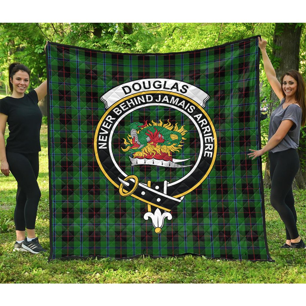 Douglas Black Tartan Crest Quilt