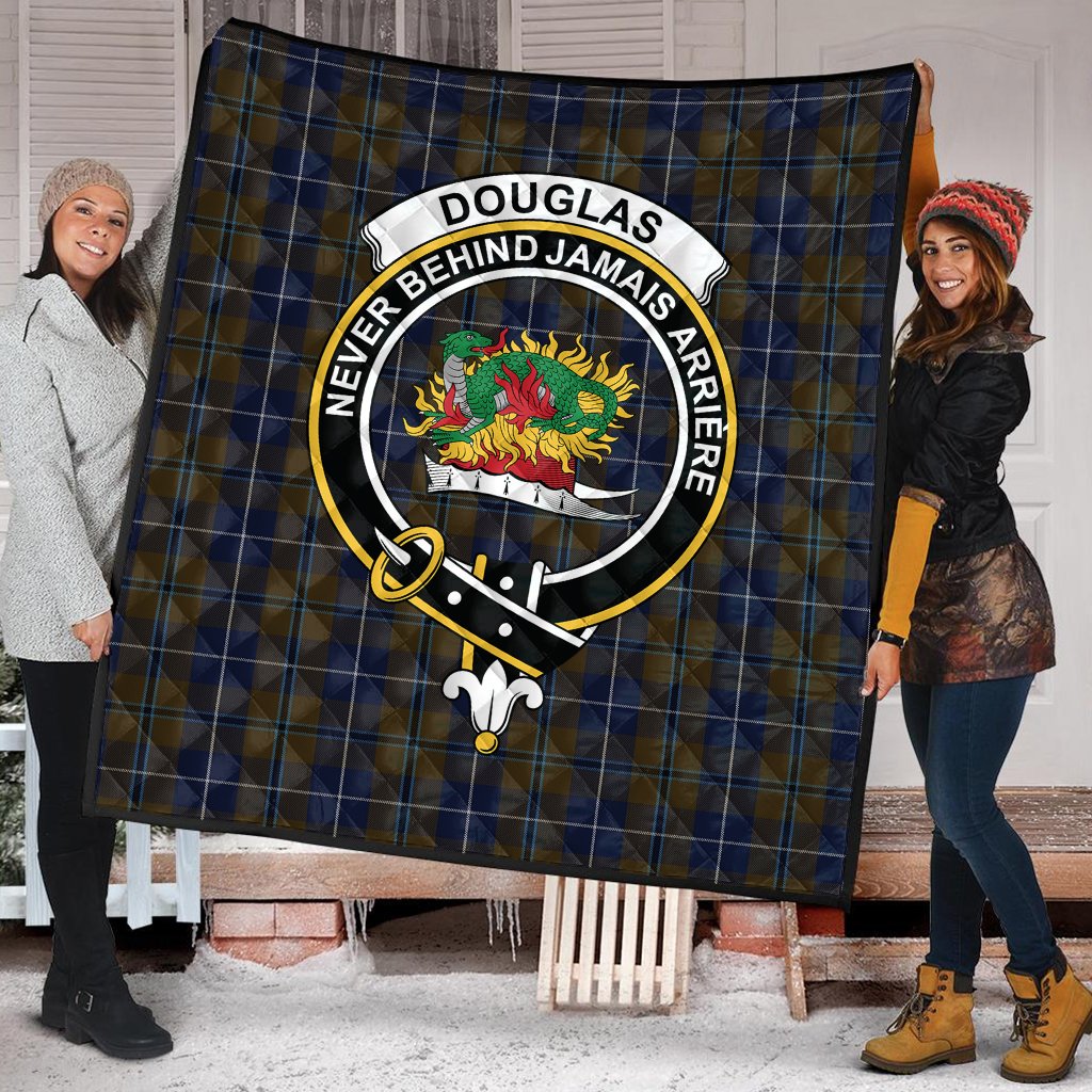 Douglas Brown Tartan Crest Quilt