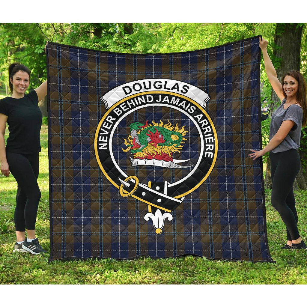 Douglas Brown Tartan Crest Quilt