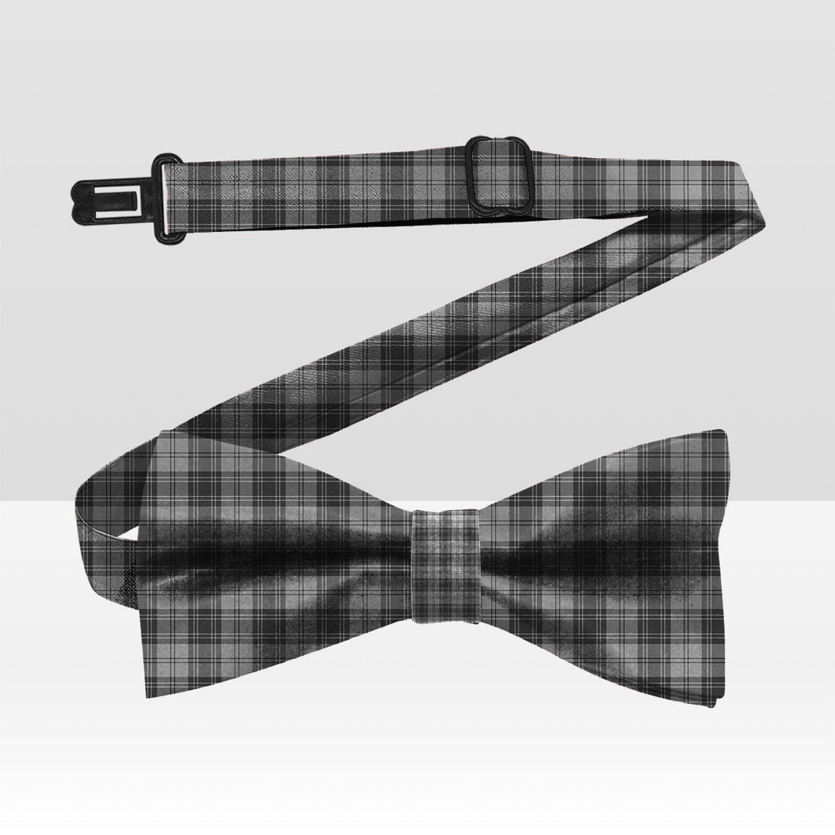 Douglas Grey Modern Tartan Bow Tie