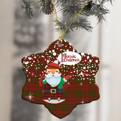 Drummond Tartan Christmas Ceramic Ornament - Santa Style