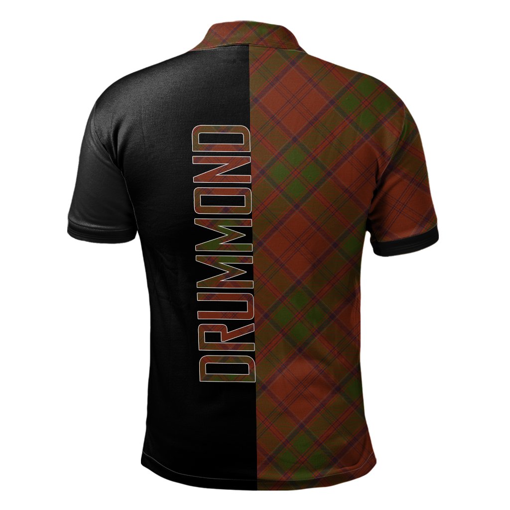 Drummond Tartan Polo Shirt Half of Me - Cross Style