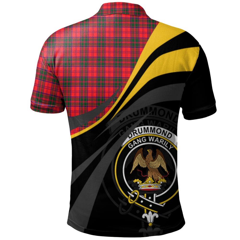 Drummond Modern Tartan Polo Shirt - Royal Coat Of Arms Style