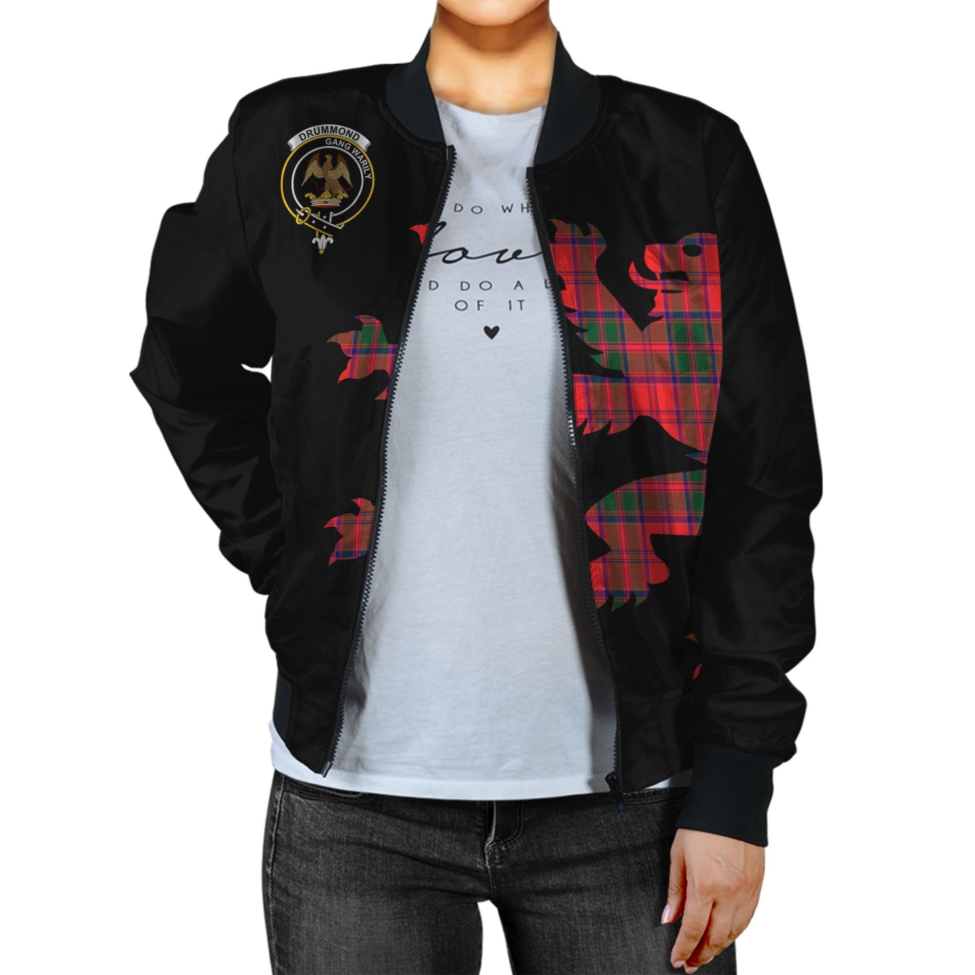 Drummond Tartan Bomber Jacket Lion & Thistle