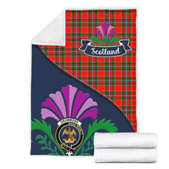 Drummond Tartan Crest Premium Blanket - Thistle Style