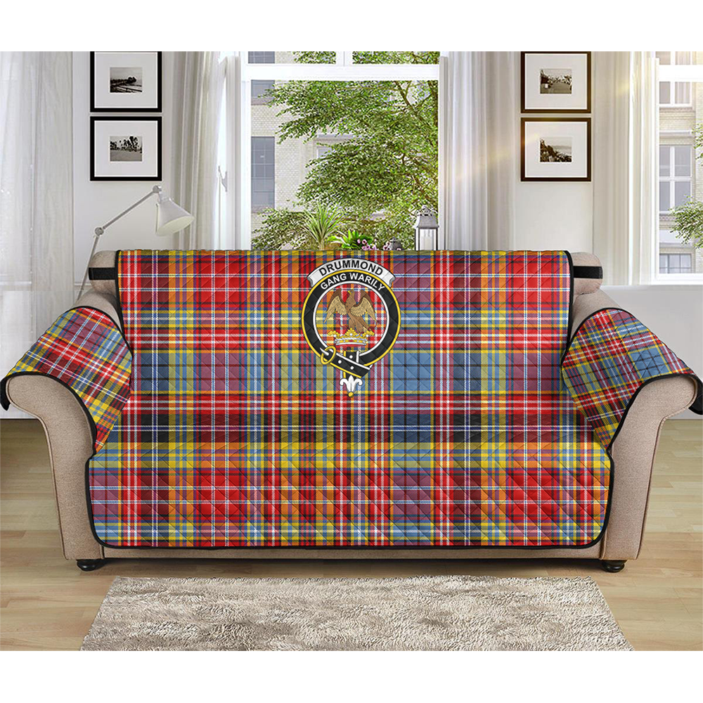 Drummond of Strathallan Tartan Crest Sofa Protector