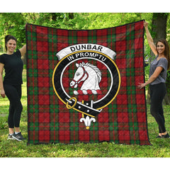 Dunbar Tartan Crest Quilt