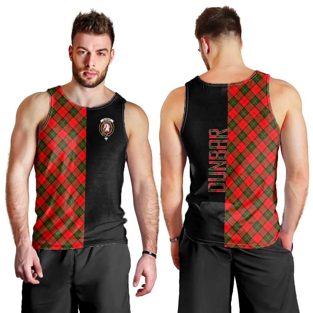 Dunbar Modern Tartan Crest Men's Tank Top - Cross Style