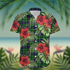 Duncan Tartan Hawaiian Shirt Hibiscus, Coconut, Parrot, Pineapple - Tropical Garden Shirt