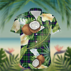 Duncan Tartan Hawaiian Shirt Hibiscus, Coconut, Parrot, Pineapple - Tropical Garden Shirt