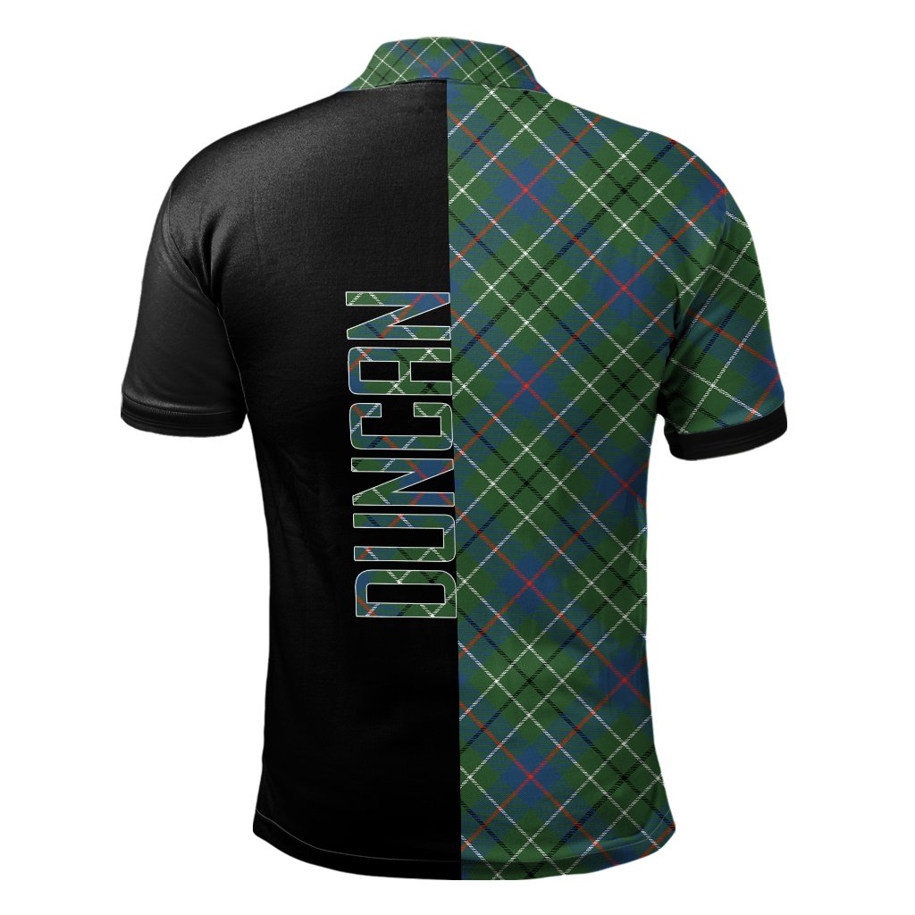 Duncan Ancient Tartan Polo Shirt Half of Me - Cross Style