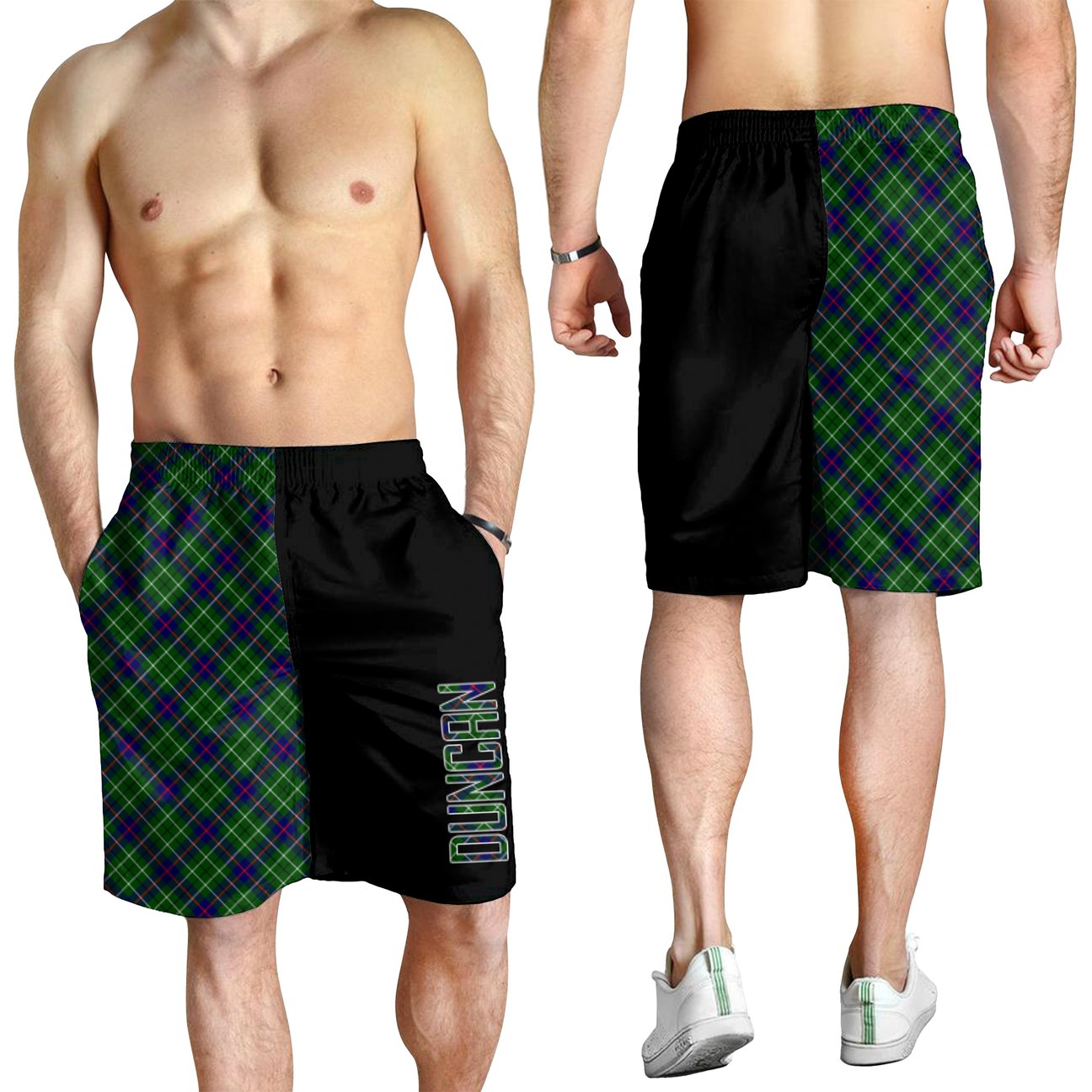 Duncan Modern Tartan Crest Men's Short - Cross Style