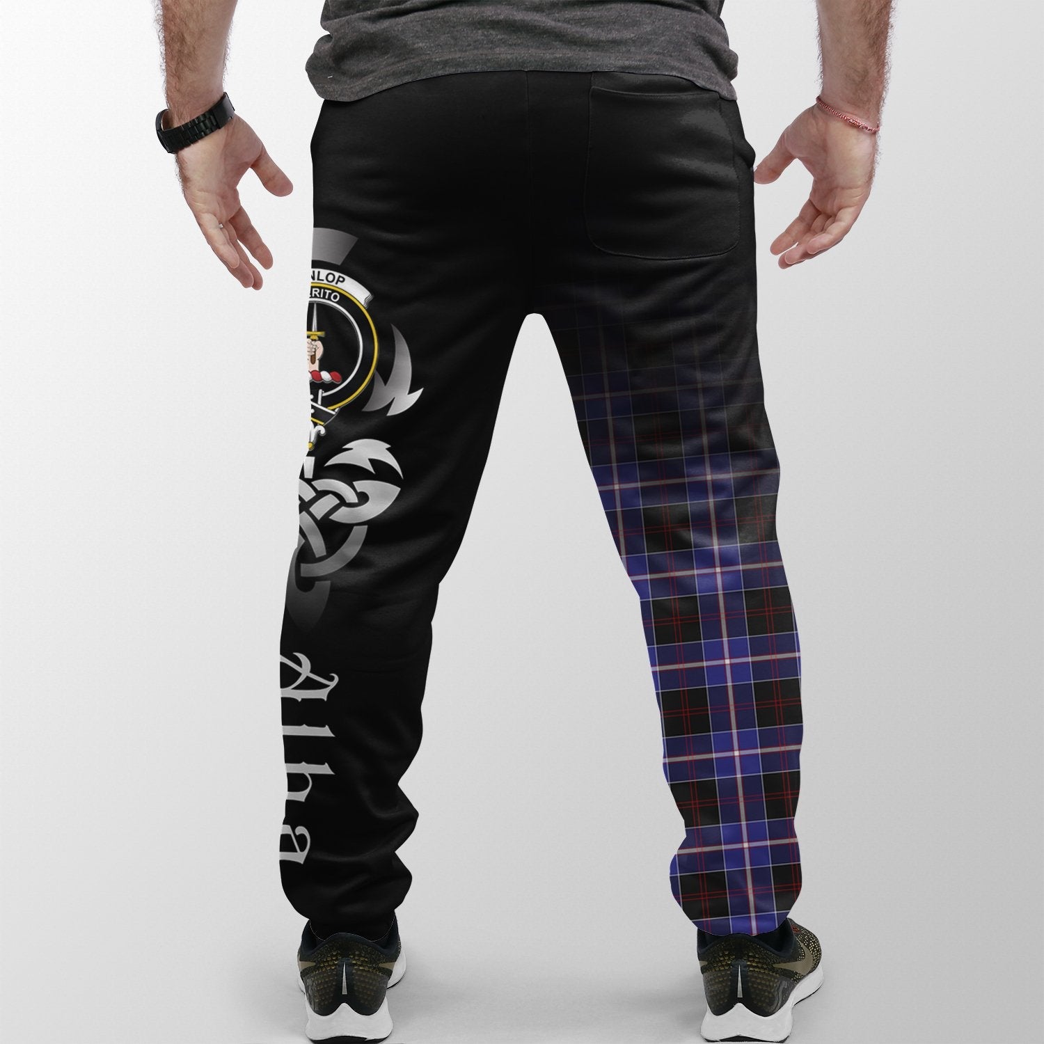 Dunlop Modern Tartan Crest Jogger Sweatpants - Alba Celtic Style